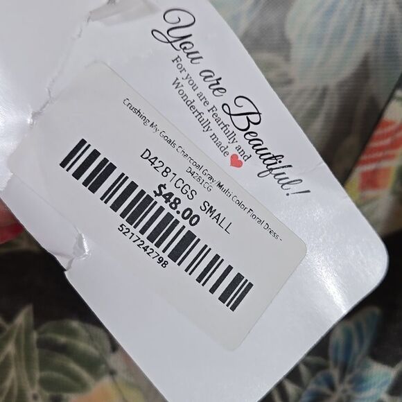 Oddi NWT Gray Floral Jersey Knit Dress Surplice Kimono Sleeve Soft Comfy Casual - Picture 3 of 15